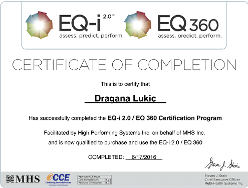EQ-i 2.0 / EQ 360 Certification — MHS Inc.